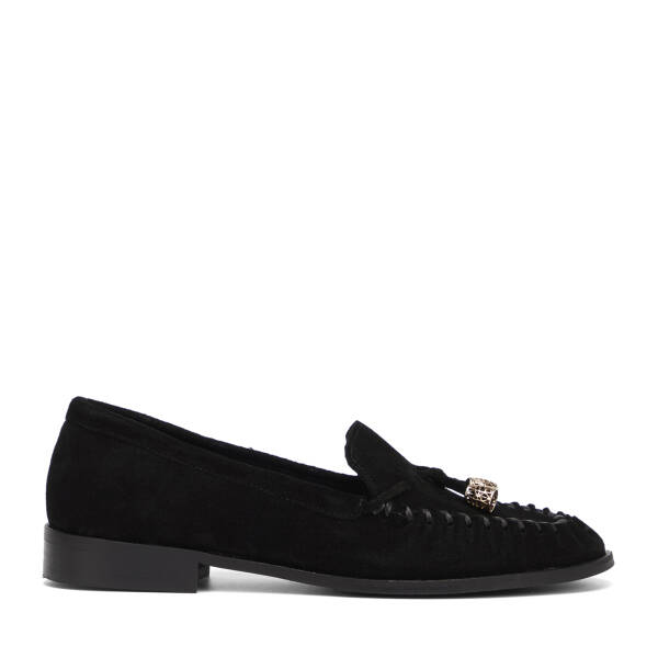 Siyah Hakiki Süet Deri Kadın Loafer - K26S1AY68746-A01 - 1