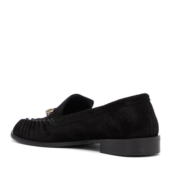 Siyah Hakiki Süet Deri Kadın Loafer - K26S1AY68746-A01 - 4