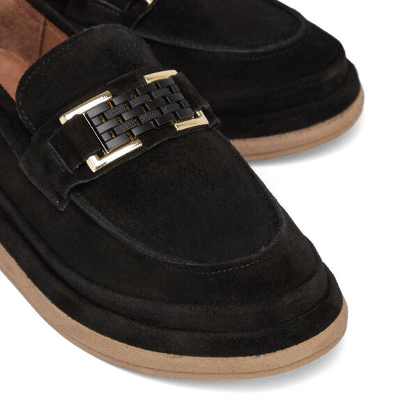 Siyah Hakiki Süet Deri Kadın Loafer - K26S1AY68866-A01 - 3
