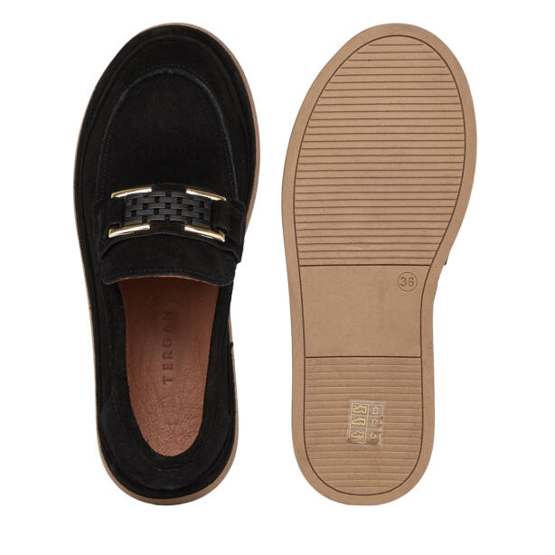 Siyah Hakiki Süet Deri Kadın Loafer - K26S1AY68866-A01 - 6
