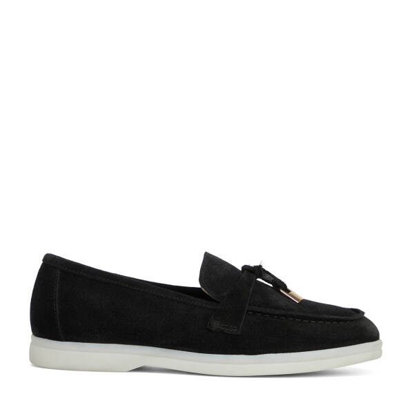 Siyah Hakiki Süet Deri Kadın Loafer - K26S1AY68915-A01 - 1