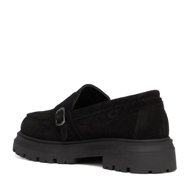 Siyah Hakiki Süet Deri Kadın Loafer - K26S1AY68922-A01 - 4