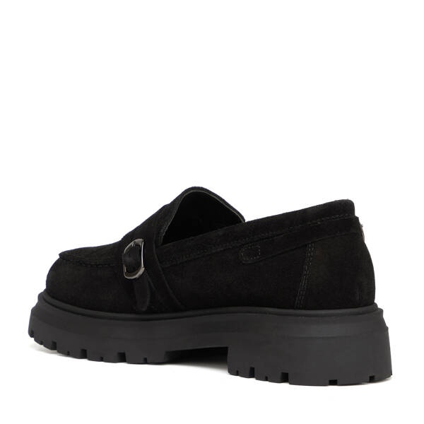 Siyah Hakiki Süet Deri Kadın Loafer - K26S1AY68922-A01 - 4