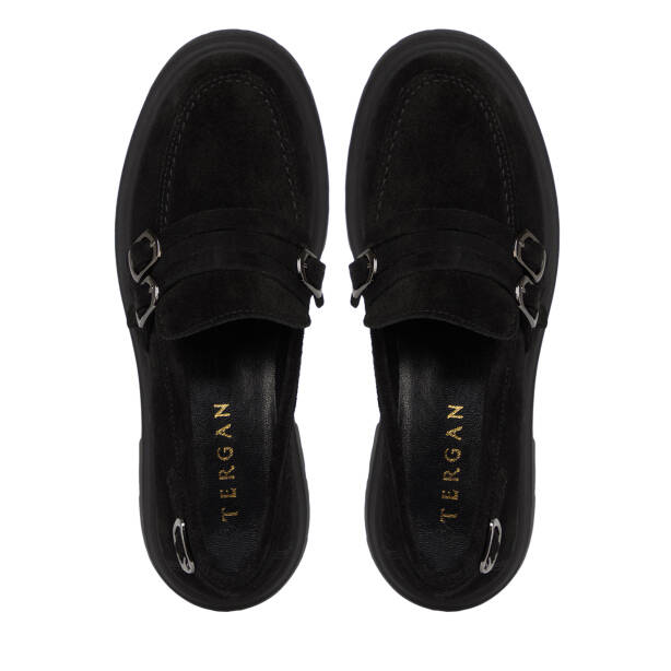 Siyah Hakiki Süet Deri Kadın Loafer - K26S1AY68922-A01 - 5