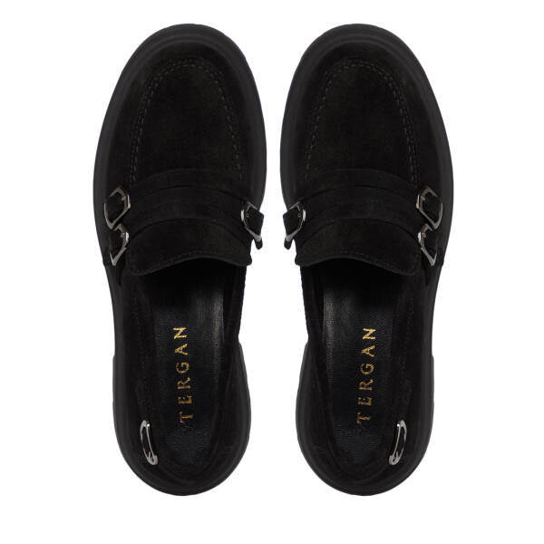 Siyah Hakiki Süet Deri Kadın Loafer - K26S1AY68922-A01 - 5
