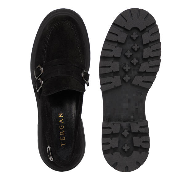 Siyah Hakiki Süet Deri Kadın Loafer - K26S1AY68922-A01 - 6