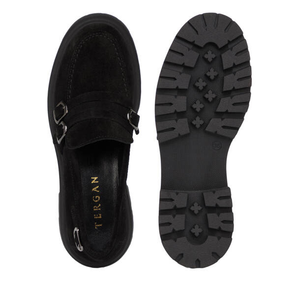 Siyah Hakiki Süet Deri Kadın Loafer - K26S1AY68922-A01 - 6