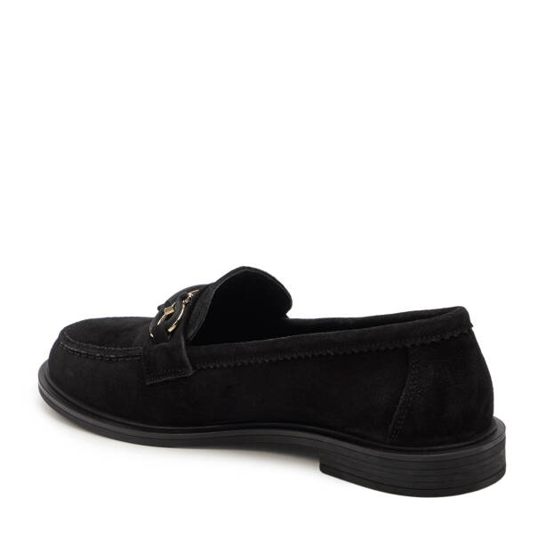 Siyah Hakiki Süet Deri Kadın Makosen - K25I1AY68103-A01 - 3