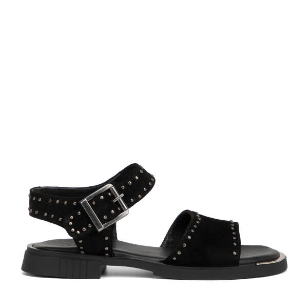 Siyah Hakiki Süet Deri Kadın Sandalet - K26Y1SN68555-A01 - 1