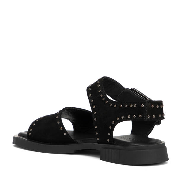 Siyah Hakiki Süet Deri Kadın Sandalet - K26Y1SN68555-A01 - 4