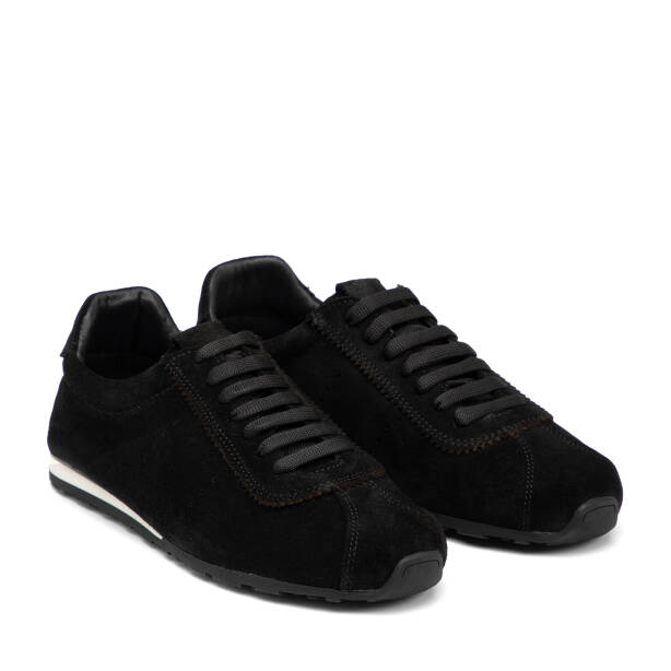 Siyah Hakiki Süet Deri Kadın Sneaker - K25I1AY68063-A01 - 2