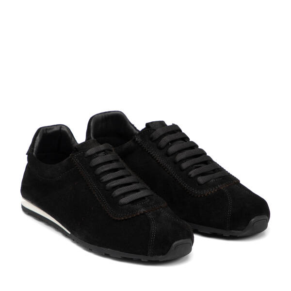 Siyah Hakiki Süet Deri Kadın Sneaker - K25I1AY68063-A01 - 2
