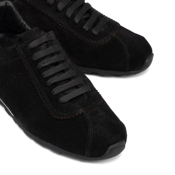Siyah Hakiki Süet Deri Kadın Sneaker - K25I1AY68063-A01 - 3