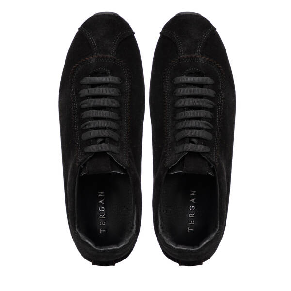Siyah Hakiki Süet Deri Kadın Sneaker - K25I1AY68063-A01 - 5