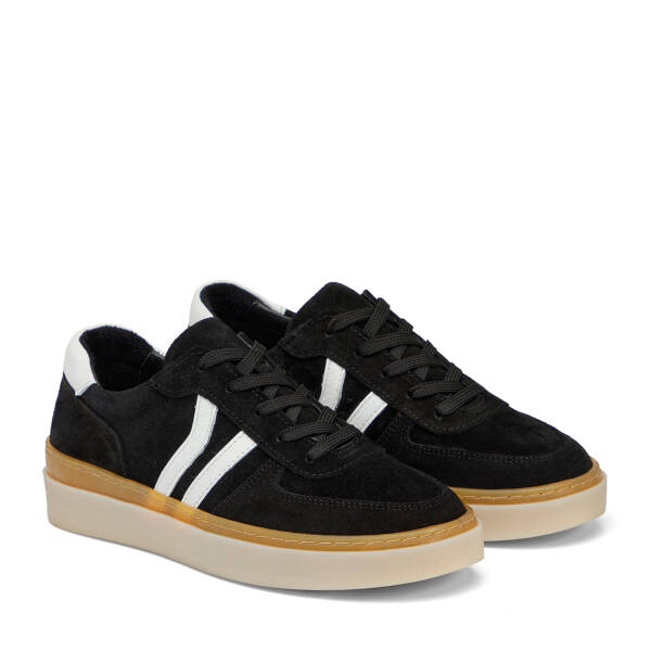 Siyah Hakiki Süet Deri Kadın Sneaker - K26I1AY68421-A01 - 2