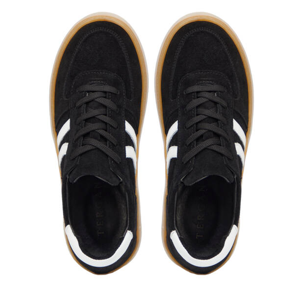 Siyah Hakiki Süet Deri Kadın Sneaker - K26I1AY68421-A01 - 5