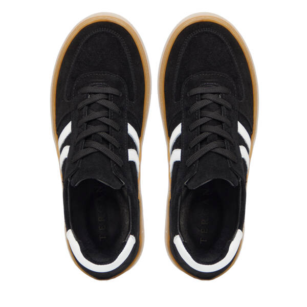 Siyah Hakiki Süet Deri Kadın Sneaker - K26I1AY68421-A01 - 5