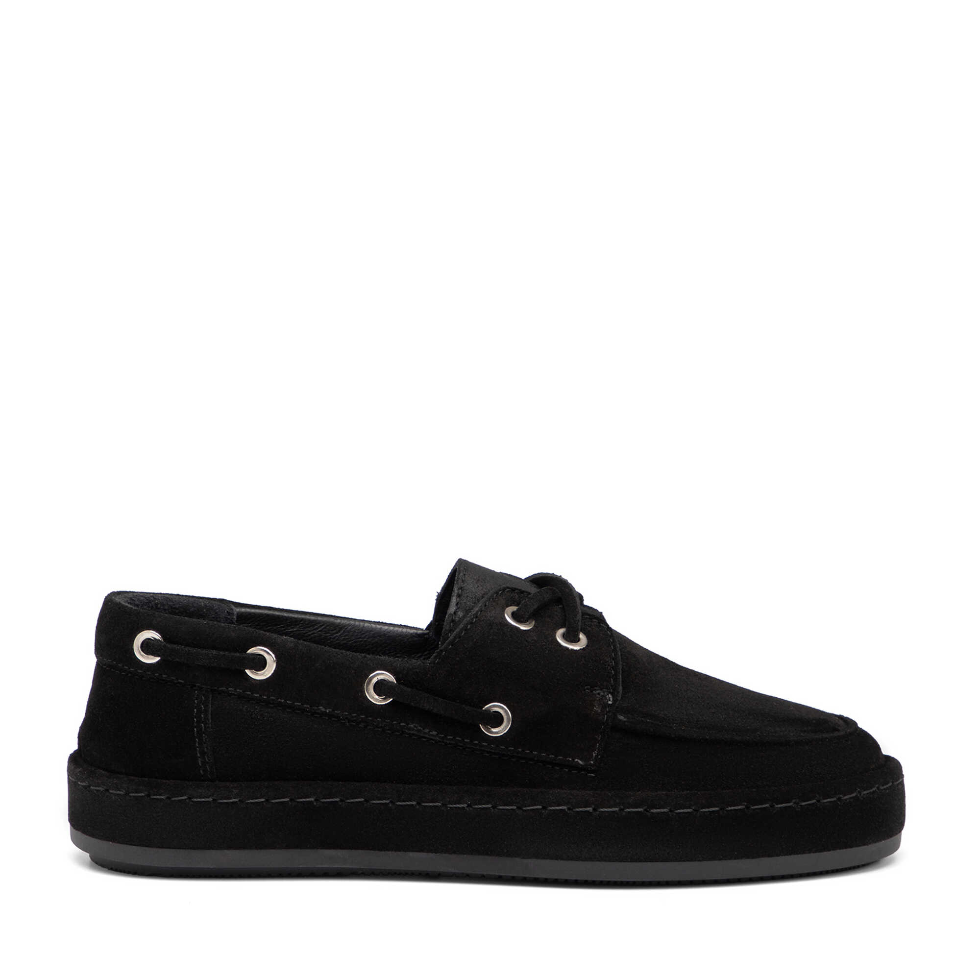 Siyah Hakiki Süet Deri Kadın Sneaker - K26I1AY68526-A01