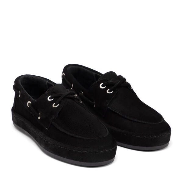 Siyah Hakiki Süet Deri Kadın Sneaker - K26I1AY68526-A01 - 2