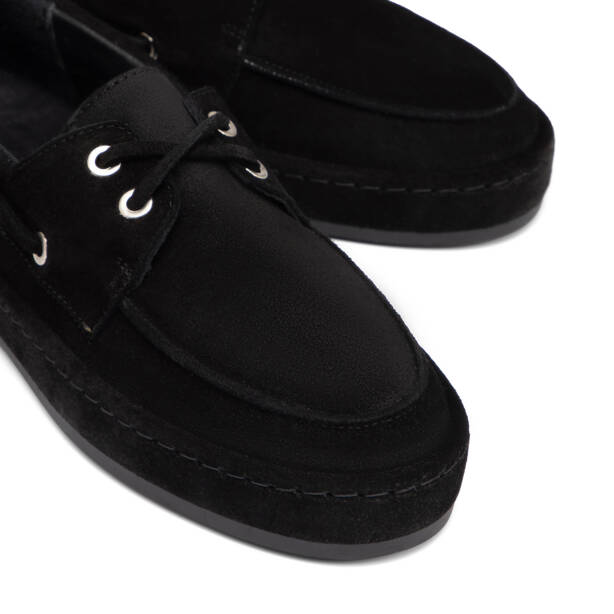 Siyah Hakiki Süet Deri Kadın Sneaker - K26I1AY68526-A01 - 3
