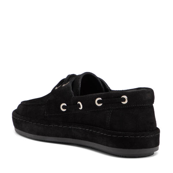 Siyah Hakiki Süet Deri Kadın Sneaker - K26I1AY68526-A01 - 4