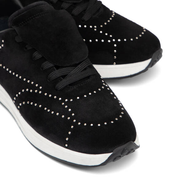Siyah Hakiki Süet Deri Kadın Sneaker - K26I1AY68529-A01 - 3
