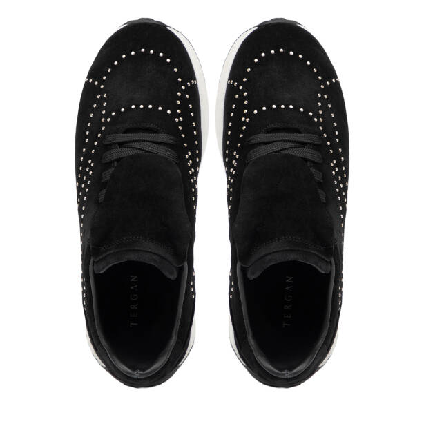 Siyah Hakiki Süet Deri Kadın Sneaker - K26I1AY68529-A01 - 5