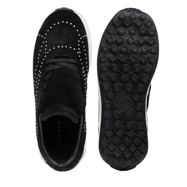 Siyah Hakiki Süet Deri Kadın Sneaker - K26I1AY68529-A01 - 6