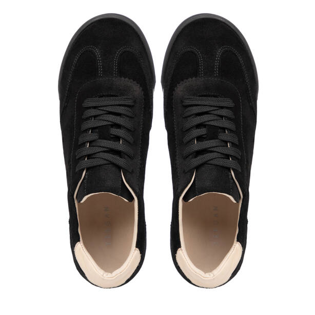 Siyah Hakiki Süet Deri Kadın Sneaker - K26I1AY68530-A01 - 5