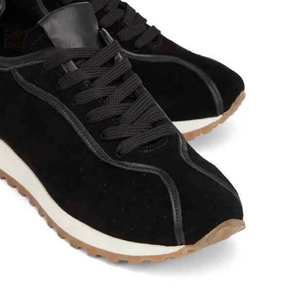 Siyah Hakiki Süet Deri Kadın Sneaker - K26I1AY68648-A01 - 3