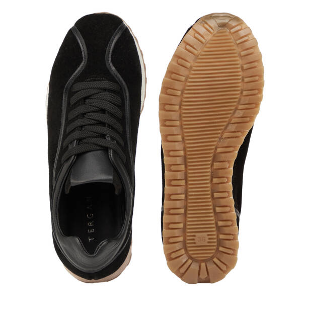 Siyah Hakiki Süet Deri Kadın Sneaker - K26I1AY68648-A01 - 6