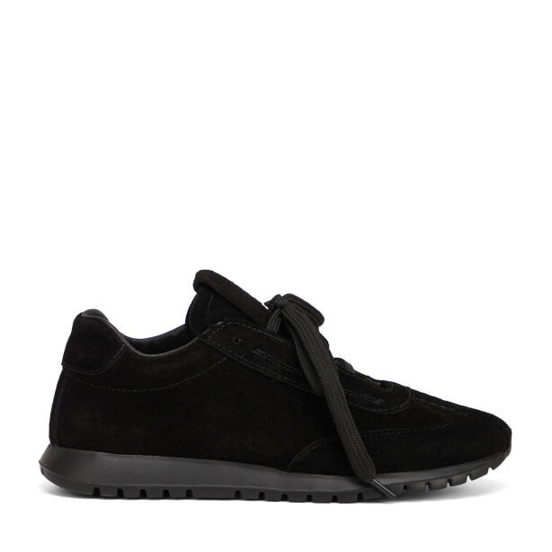 Siyah Hakiki Süet Deri Kadın Sneaker - K26I1AY68651-A01 