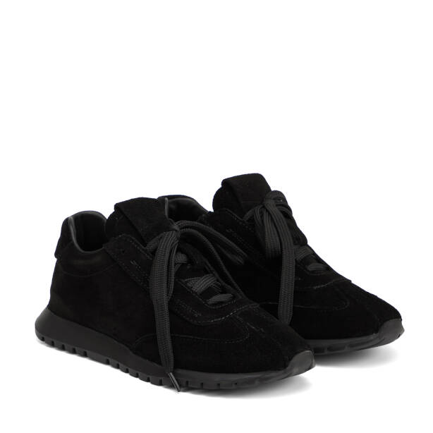 Siyah Hakiki Süet Deri Kadın Sneaker - K26I1AY68651-A01 - 2