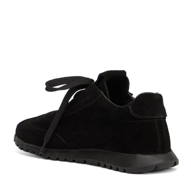 Siyah Hakiki Süet Deri Kadın Sneaker - K26I1AY68651-A01 - 4