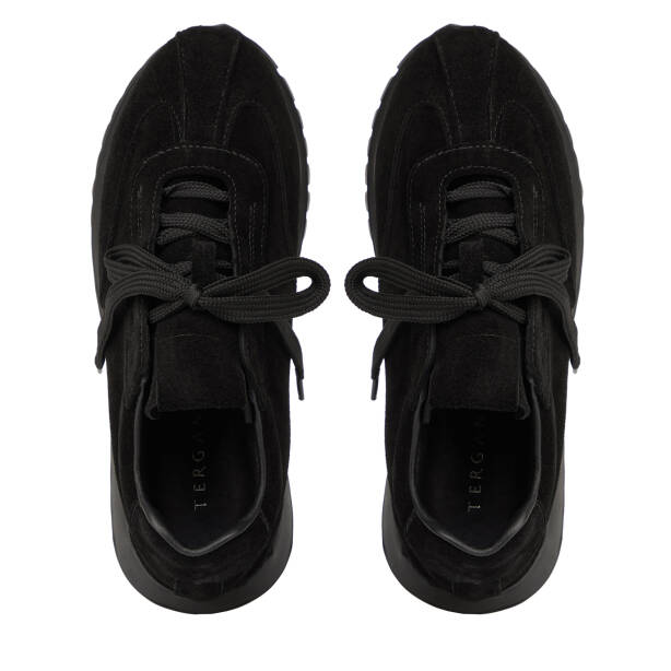 Siyah Hakiki Süet Deri Kadın Sneaker - K26I1AY68651-A01 - 5