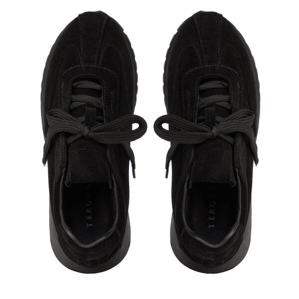 Siyah Hakiki Süet Deri Kadın Sneaker - K26I1AY68651-A01 - 5