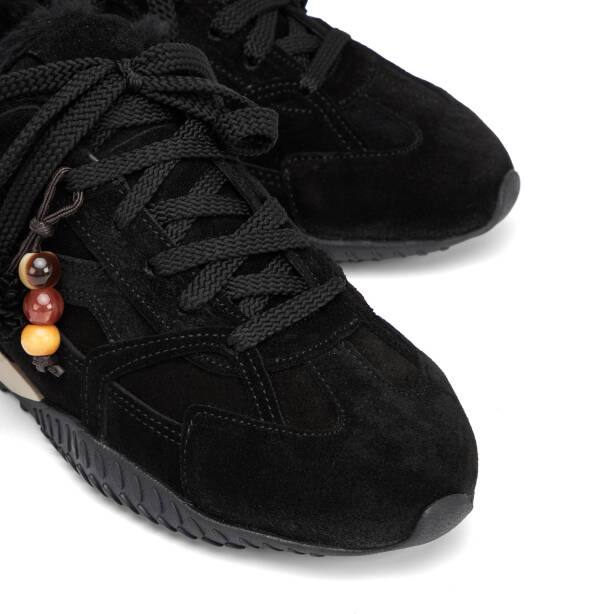 Siyah Hakiki Süet Deri Kadın Sneaker - K26K1AY68839-A01 - 3