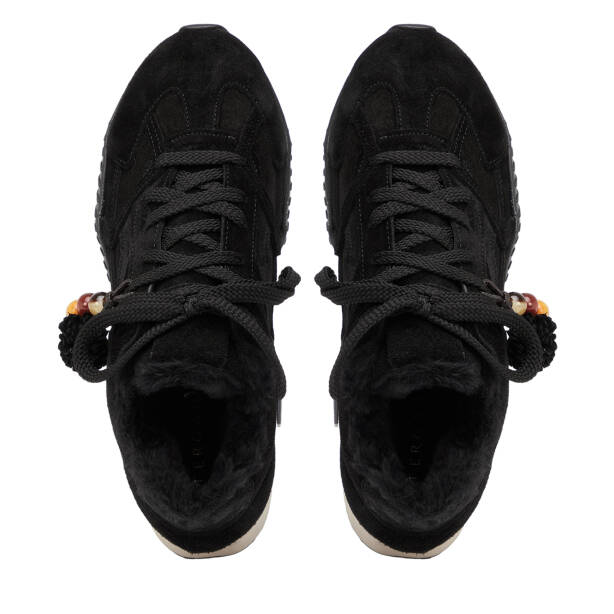 Siyah Hakiki Süet Deri Kadın Sneaker - K26K1AY68839-A01 - 5