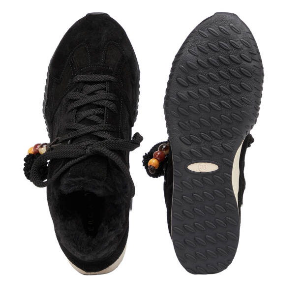 Siyah Hakiki Süet Deri Kadın Sneaker - K26K1AY68839-A01 - 6