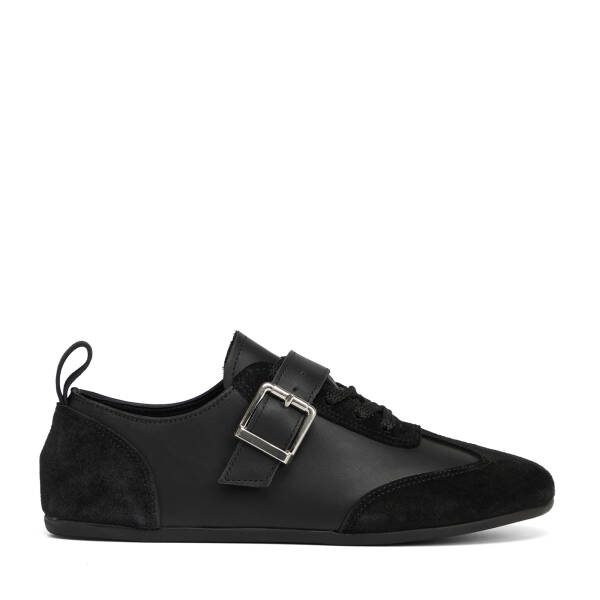 Siyah Hakiki Süet Deri Kadın Sneaker - K26S1AY68838-W19 - 1