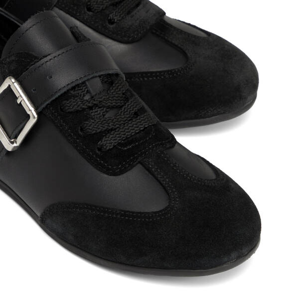Siyah Hakiki Süet Deri Kadın Sneaker - K26S1AY68838-W19 - 3