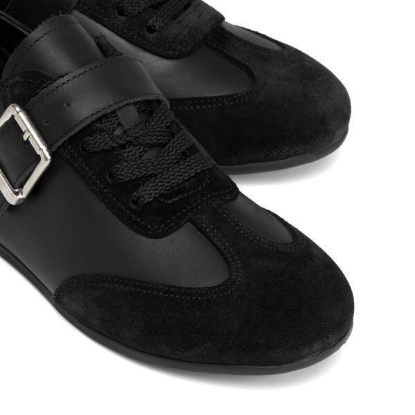 Siyah Hakiki Süet Deri Kadın Sneaker - K26S1AY68838-W19 - 3