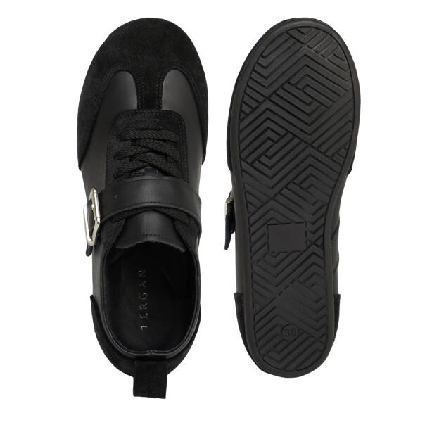Siyah Hakiki Süet Deri Kadın Sneaker - K26S1AY68838-W19 - 5