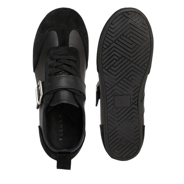Siyah Hakiki Süet Deri Kadın Sneaker - K26S1AY68838-W19 - 5