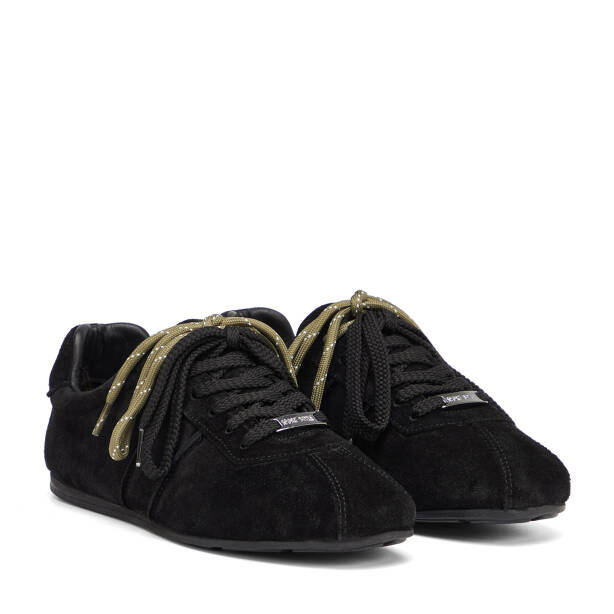 Siyah Hakiki Süet Deri Kadın Sneaker - K26S1AY68840-A01 - Tergan
