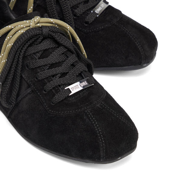 Siyah Hakiki Süet Deri Kadın Sneaker - K26S1AY68840-A01 - 3