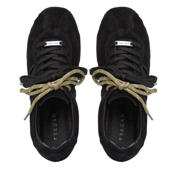 Siyah Hakiki Süet Deri Kadın Sneaker - K26S1AY68840-A01 - 5