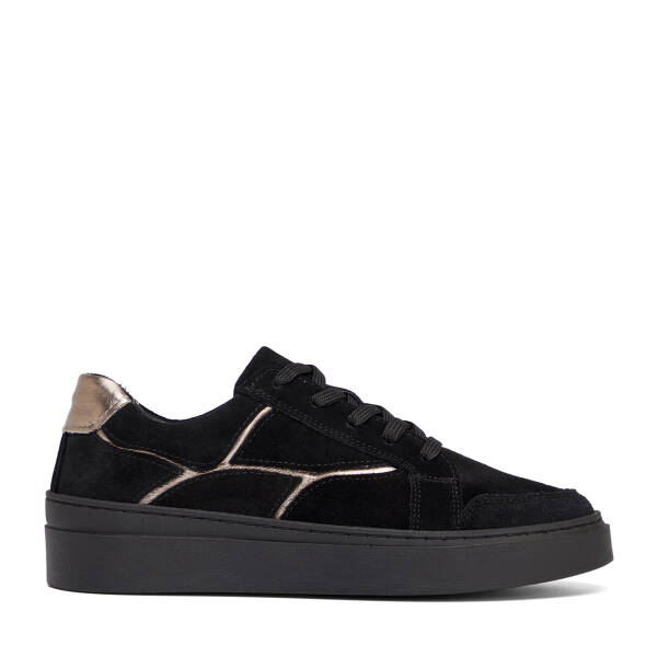 Siyah Hakiki Süet Deri Kadın Sneaker - K26S1AY68933-A01 - 1