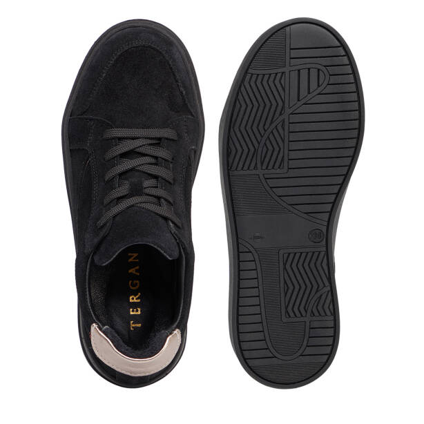 Siyah Hakiki Süet Deri Kadın Sneaker - K26S1AY68933-A01 - 5