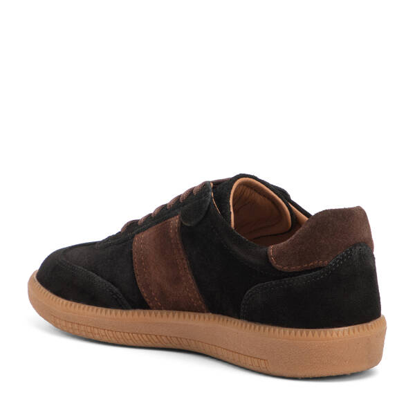 Siyah Hakiki Süet Deri Kadın Sneaker - K4MEAY068704-A01 - 4